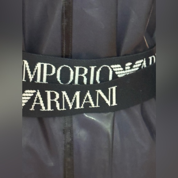 Authentic MENS Emporio Armani trench rain jacket & Belt Sz IT 48 Retail $1895 - Picture 11 of 13